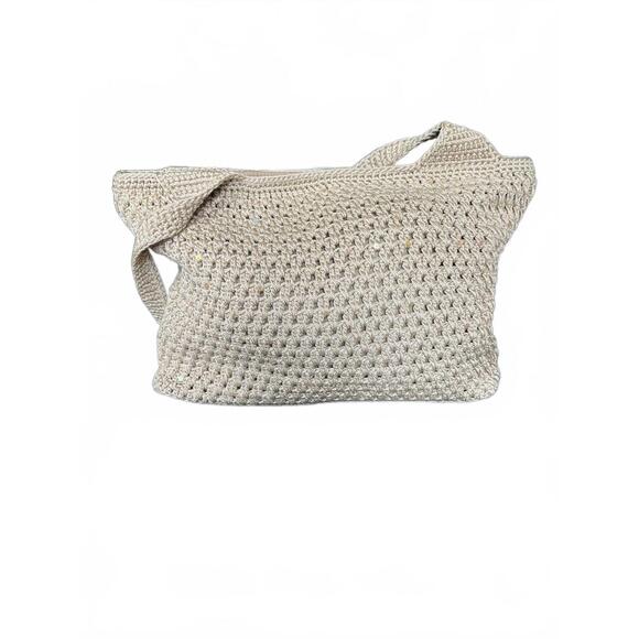 The Sak Crochet Beige Shoulder Bag - Picture 1 of 6